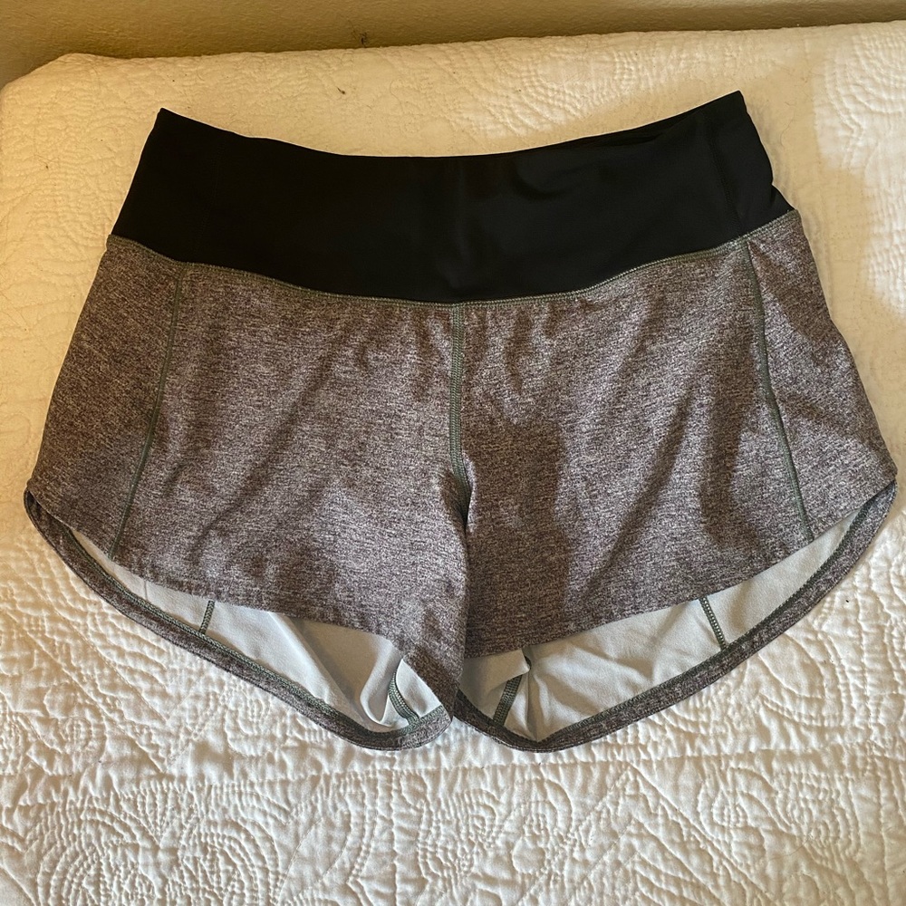 Lulu lemon grey running shorts